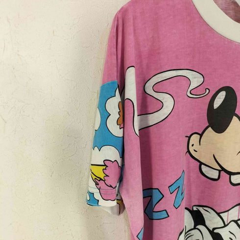 オールオーバー キャラクタープリント クルーネックTシャツ メンズ