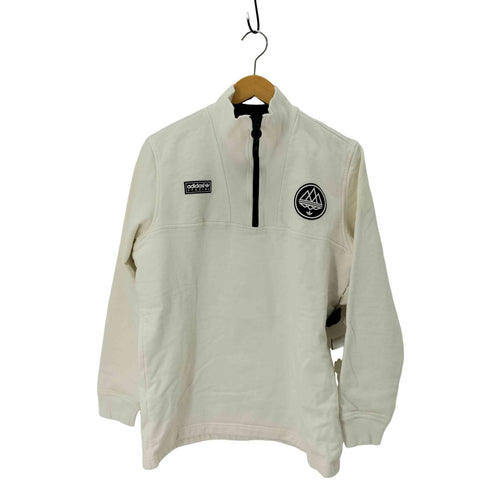 アディダスオリジナルス adidas Originals White BELLSHILL HALF ZIP ハーフジップスウェット メンズ import:XL