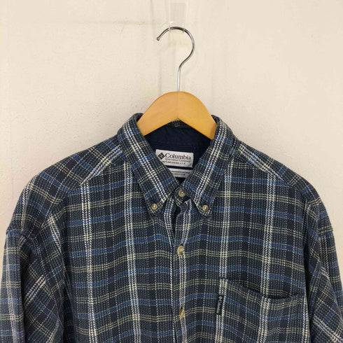 コロンビア Columbia ヘリンボーン チェック BD コットンネルシャツ メンズ import:XL