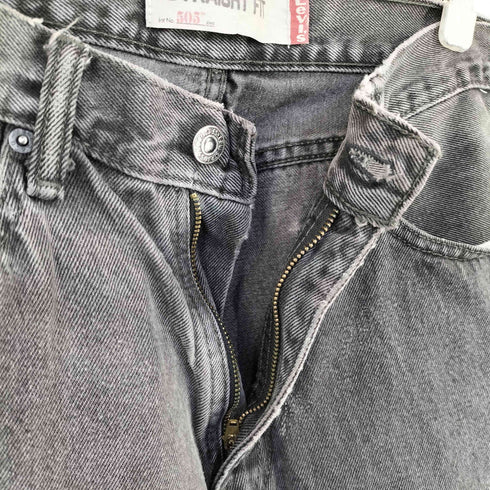 リーバイス Levis 505 後染め ブラックデニム メンズ 34inch
