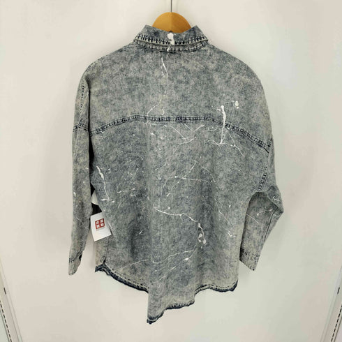 KMK KINGLY MASK ペンキ クラッシュ加工 L/S デニムシャツ メンズ FREE