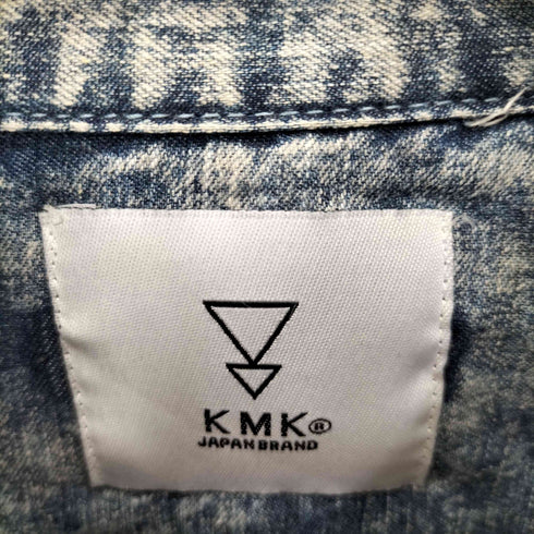 KMK KINGLY MASK ペンキ クラッシュ加工 L/S デニムシャツ メンズ FREE