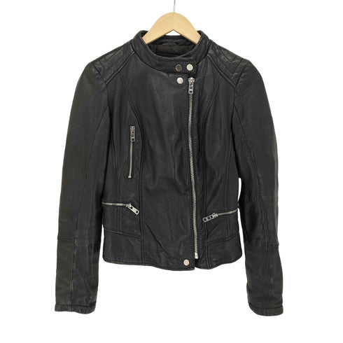 ベルシュカ BERSHKA シングルレザーライダースジャケット レディース import:S