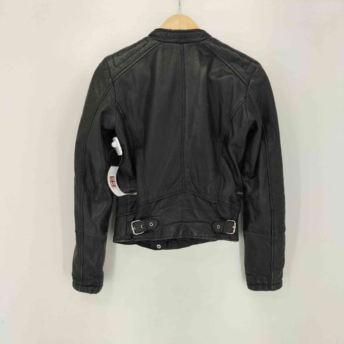 ベルシュカ BERSHKA シングルレザーライダースジャケット レディース import:S
