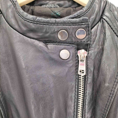ベルシュカ BERSHKA シングルレザーライダースジャケット レディース import:S
