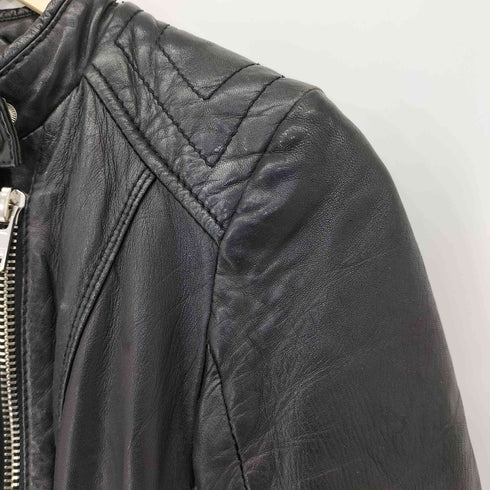 ベルシュカ BERSHKA シングルレザーライダースジャケット レディース import:S