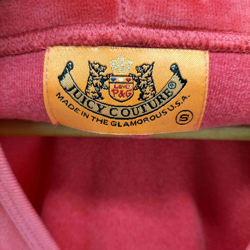 ジューシークチュール JUICY COUTURE ベロアスキッパープルオーバーパーカー レディース import:S