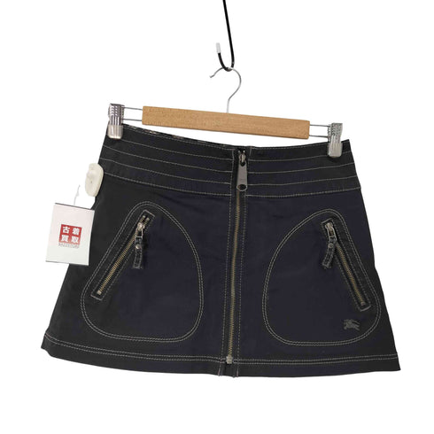 バーバリーブルーレーベル BURBERRY BLUE LABEL ジップデザインミニスカート レディース EUR:38