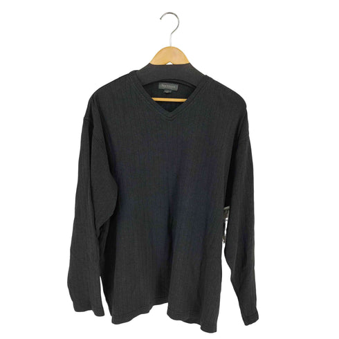 ヴァンヒューゼン VAN HEUSEN コットンレーヨン Vネックニット メンズ import:L