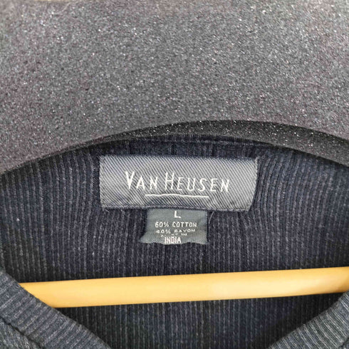 ヴァンヒューゼン VAN HEUSEN コットンレーヨン Vネックニット メンズ import:L