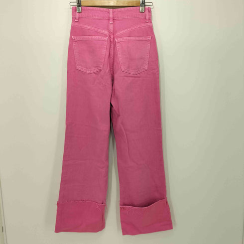 ザラ ZARA pink high waisted straight leg jeans レディース JPN:34