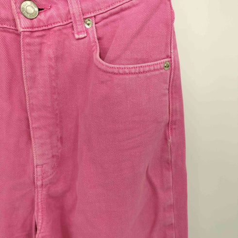 ザラ ZARA pink high waisted straight leg jeans レディース JPN:34