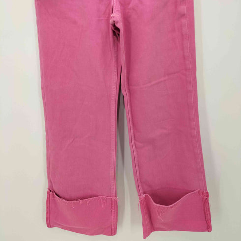 ザラ ZARA pink high waisted straight leg jeans レディース JPN:34
