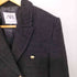 ザラ ZARA black tweed double breasted cropped blazer gold buttons ツイード クロップド テーラードジャケット レディース JPN:XS