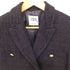 ザラ ZARA black tweed double breasted cropped blazer gold buttons ツイード クロップド テーラードジャケット レディース JPN:XS