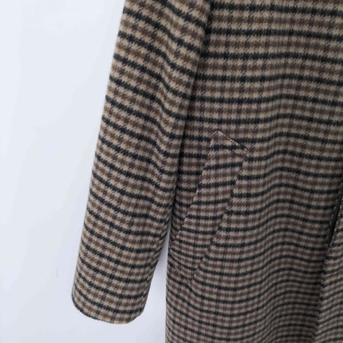 アーバンリサーチ URBAN RESEARCH カシミア混 チェックステンカラーコート メンズ JPN:L