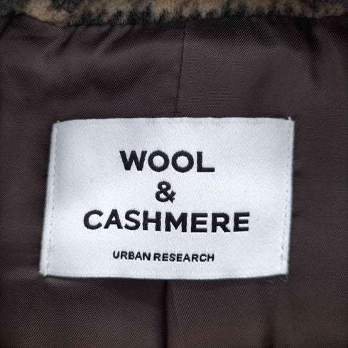 アーバンリサーチ URBAN RESEARCH カシミア混 チェックステンカラーコート メンズ JPN:L