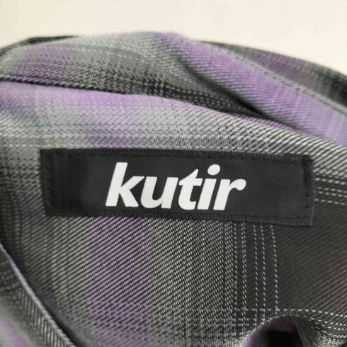 クティール kutir ダイス刺繍 シャドーオンブレ長袖シャツ メンズ S