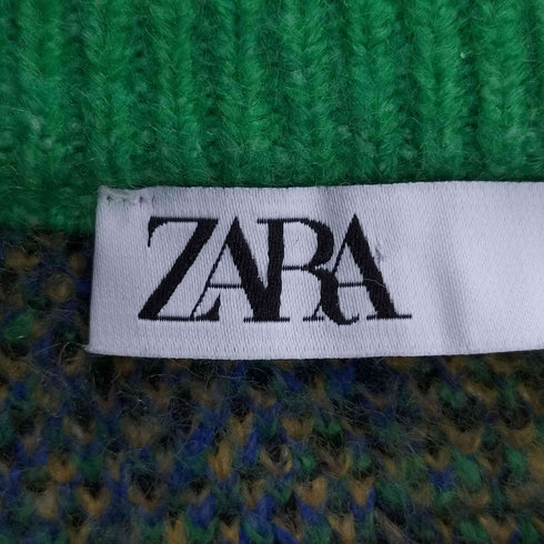ザラ ZARA アーガイル柄 ニット ベスト レディース import:M