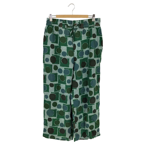 90s KINGWIN ウッドボタン レーヨン100 総柄パジャマパンツ YKK メンズ 2L