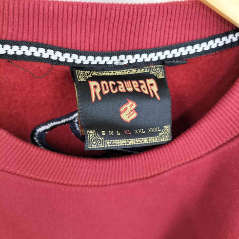 ロカウェア Rocawear 90s MADE IN KOREA 裏起毛 ロゴワッペンオーバーサイズスウェット BBOY メンズ import:XL