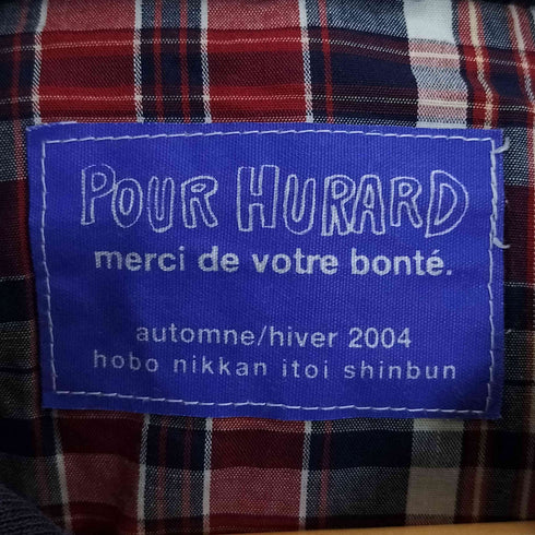 POUR HURARD フロントワッペン ジップアップパーカー メンズ JPN:L