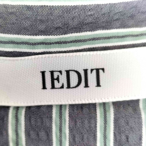 イディット IEDIT サっと着られてサマになる サッカー素材のバンドカラーシャツワンピース レディース MP