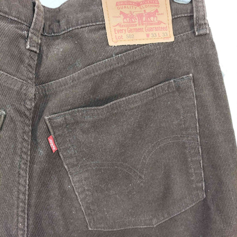 リーバイス Levis 502 ジッパーフライ 細畝コーデュロイパンツ ボタン裏HK08 メンズ W33 L33