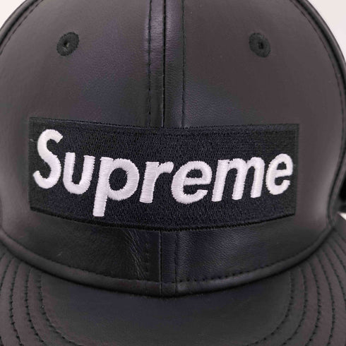 シュプリーム Supreme 22AW Leather Earflap Box Logo New Era メンズ 60.6cm