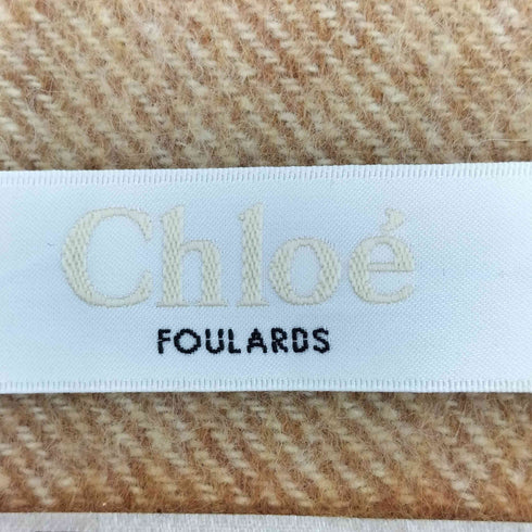 クロエ Chloe カシミヤ100 チェック柄 大判ストール レディース