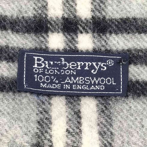 バーバリーズ BURBERRYS 90S イングランド製 ラムズウール ノバチェック マフラー メンズ