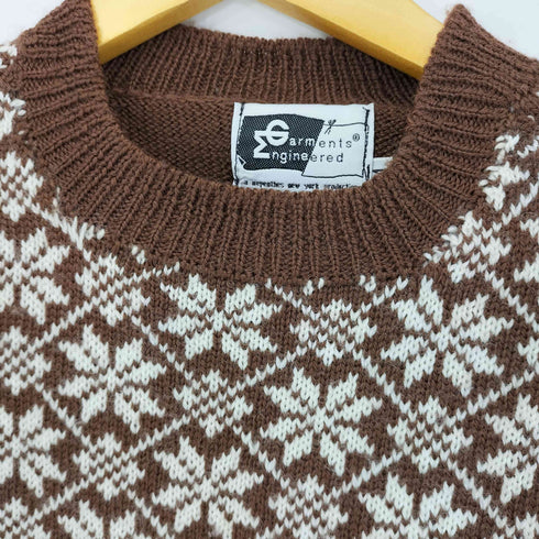 エンジニアードガーメンツ Engineered Garments 旧タグ ノルディック柄 ウール100% プルオーバーニット メンズ JPN:M