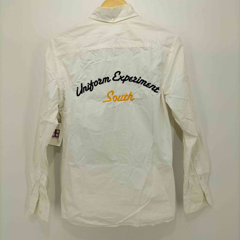 ユニフォームエクスペリメント uniform experiment 背面ロゴ刺繍 ボタンダウン ロングスリーブシャツ メンズ JPN:1