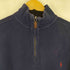 ポロバイラルフローレン Polo by RALPH LAUREN スモールポニー刺繍ハーフジップスウェット 北マリアナ諸島製 メンズ import:M