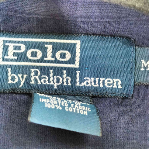 ポロバイラルフローレン Polo by RALPH LAUREN スモールポニー刺繍ハーフジップスウェット 北マリアナ諸島製 メンズ import:M