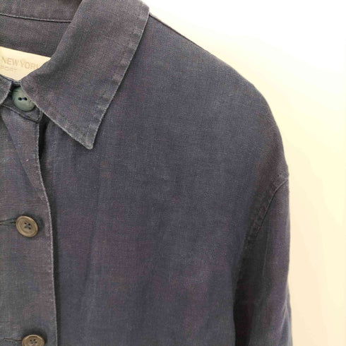 ジョーンズニューヨーク JONES NEW YORK 90S 総リネン ウエストドローコード シャツジャケット レディース import:M