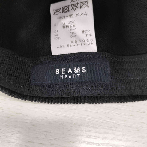 ビームスハート BEAMS HEART フェルト ワッペン コーデュロイ キャップ メンズ