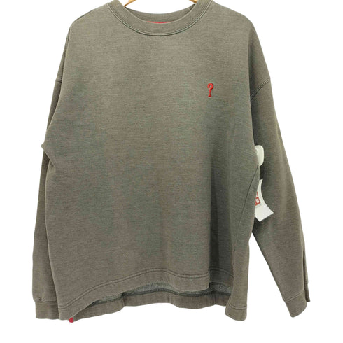 ゲス GUESS 90S コットンポリ ワンポイントロゴ刺繍 裏起毛スウェット メンズ import:XL