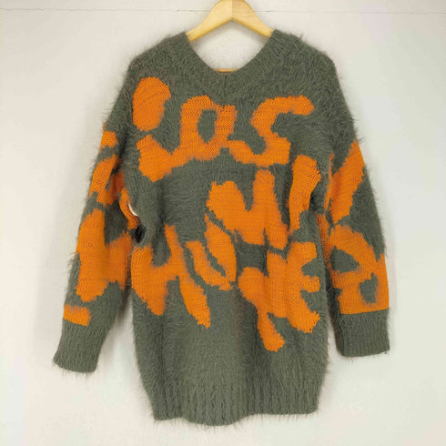 エイチアンドエム H&M STUDIO A/W2021 総柄Vネックニット メンズ XS
