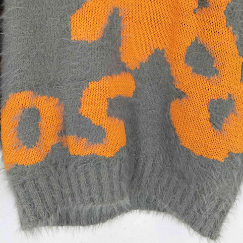 エイチアンドエム H&M STUDIO A/W2021 総柄Vネックニット メンズ XS