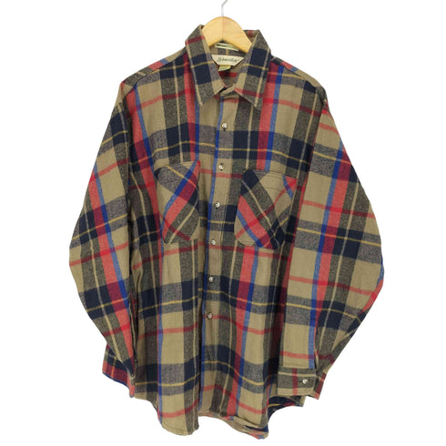 セントジョンズベイ STJOHNS BAY 80s BIGMAC FLANNEL USA製 チェック柄ネルシャツ メンズ JPN:XL