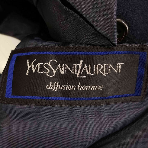 イヴサンローラン Yves Saint Laurent diffusion homme ウール ダブルチェスターコート メンズ LL