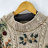 HAND KNIT 花デザインハンドニット レディース