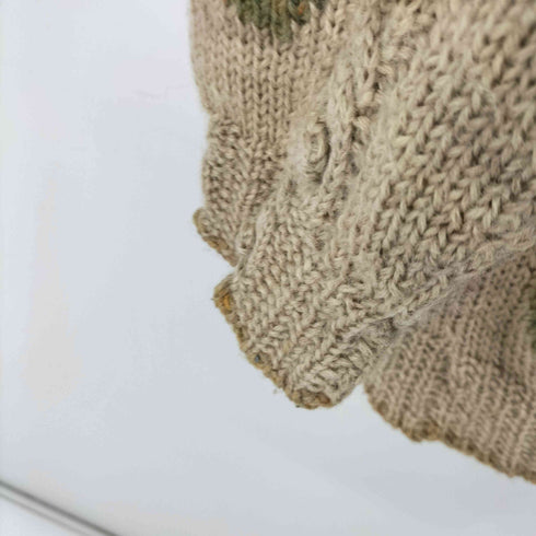 HAND KNIT 花デザインハンドニット レディース