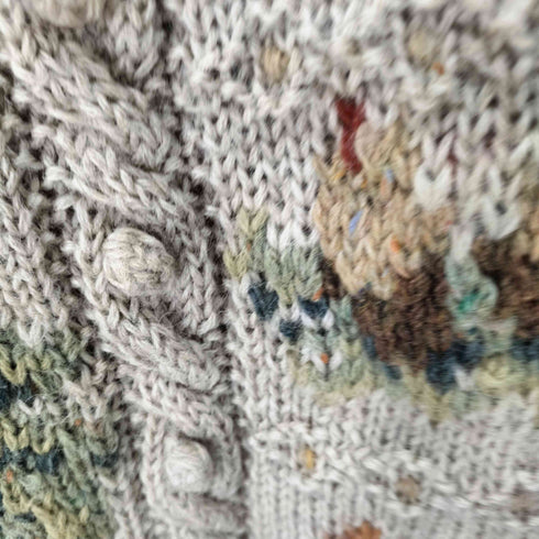 HAND KNIT 花デザインハンドニット レディース