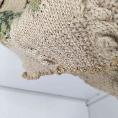 HAND KNIT 花デザインハンドニット レディース