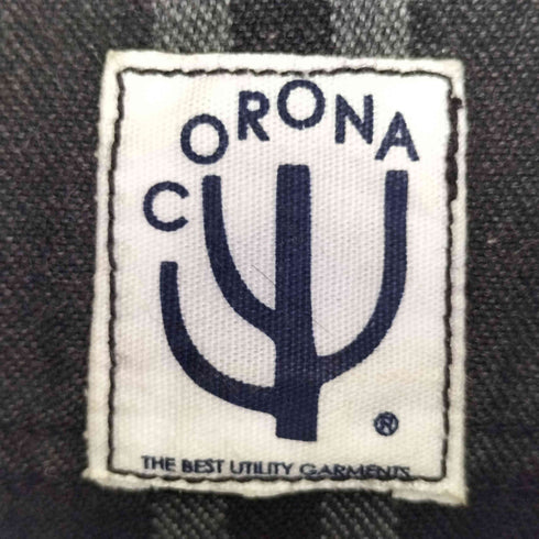 ザコロナユーティリティ THE CORONA UTILITY ハーフジップ チェックシャツ メンズ