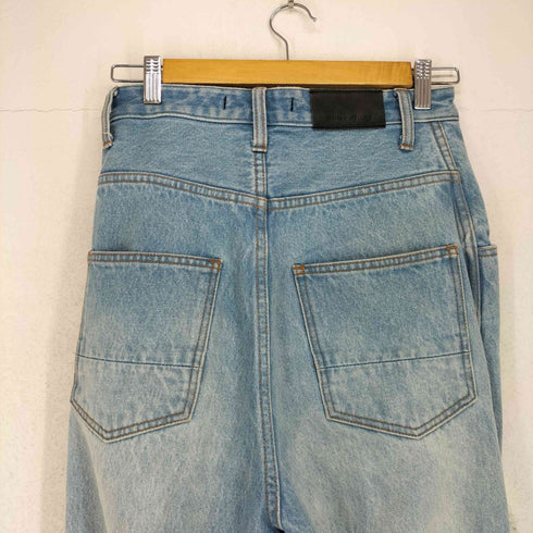 pony stone 裾ベルトダメージ加工デニムパンツ レディース 36