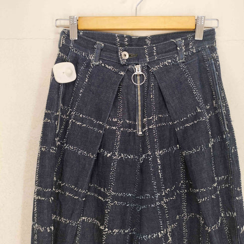 デザインワイドデニムパンツ レディース