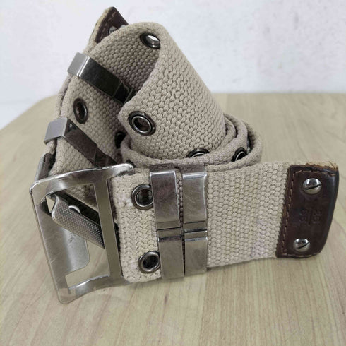 バーバリー BURBERRY コットン×メタル ミリタリーテイストベルト レディース 26/65